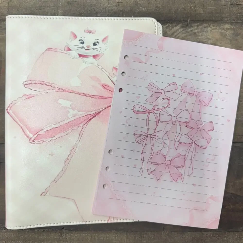 Marie Cat A5 Binder with matching printed paper